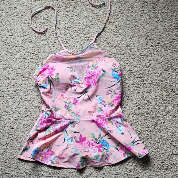 Betsey Johnson floral halter swim top - Picture 1 of 4